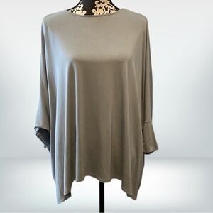 MarlaWynne  Boxy Bateau Neck Top, Sea Mist, Small